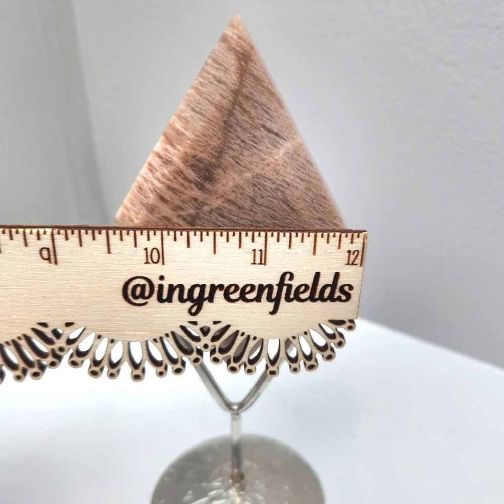 RARE pink amazonite diamond carving with silver stand - crystals gemstone rock - Picture 10 of 12